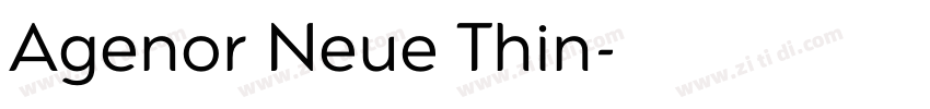 Agenor Neue Thin字体转换